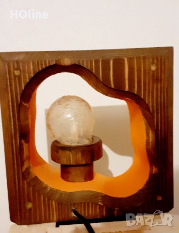 Страхотна дизайнерска дървена лампа, снимка 5 - Настолни лампи - 36015813