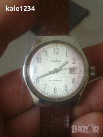 Часовник Ruhla. Made in GDR. Vintage watch. Механичен механизъм. Рухла , снимка 5 - Мъжки - 41825236