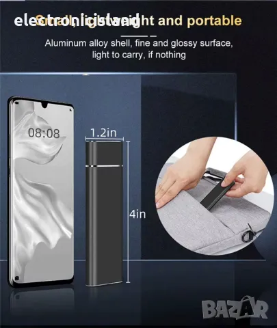 USB3.1 M.2 NvMe SATA SSD корпус към Type-C масивен алуминиев външен твърд диск, снимка 9 - Твърди дискове - 49014428