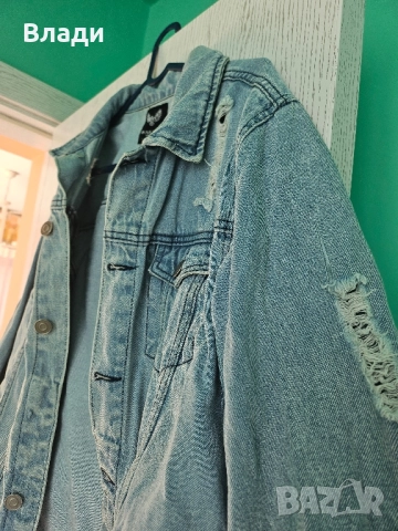 дънково унисекс яке размер Л, снимка 2 - Якета - 51777228