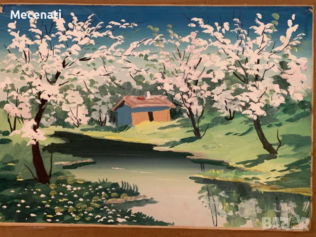 ИВАН ПЕЙЧЕВ акварел пейзаж, снимка 4 - Картини - 53124061