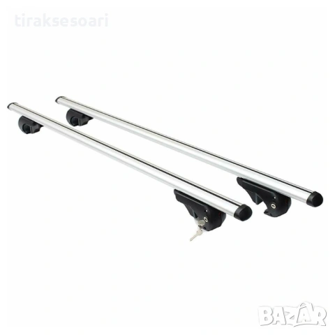 Напречни греди за рейлинг 135 см – Алуминиев багажник за покрив до 100 кг, снимка 2 - Аксесоари и консумативи - 53699791
