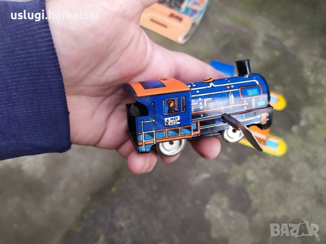 Стари ламаринени играчки/влакчета, снимка 6 - Антикварни и старинни предмети - 52574401