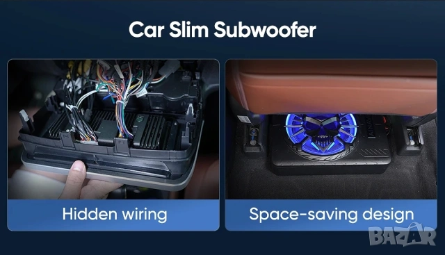 Компактен 10” автомобилен 800W(peak) активен субуфер, снимка 12 - Аксесоари и консумативи - 53449047