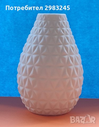 Бяла керамична ваза, снимка 2 - Вази - 41704889