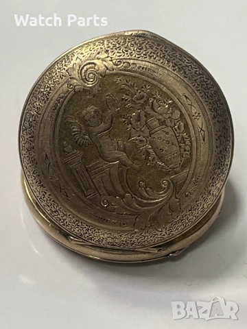 Златен джобен часовник 14 карата, снимка 4 - Джобни - 53087796