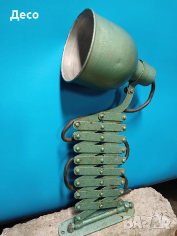 Стара индустриална настолна лампа., снимка 2 - Други ценни предмети - 53486787