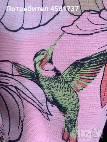 Рокля с тропически десен с колибри Desigual, размер М, снимка 9 - Рокли - 51976736