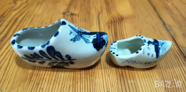 Декоративни порцеланови обувки тип "сабо" (клопки) Delft Blue