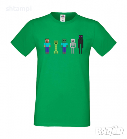 Мъжка тениска майнкрафт Minecraft 7,Minecraft,Игра,Забавление,подарък,Изненада,Рожден Ден., снимка 5 - Тениски - 36496334