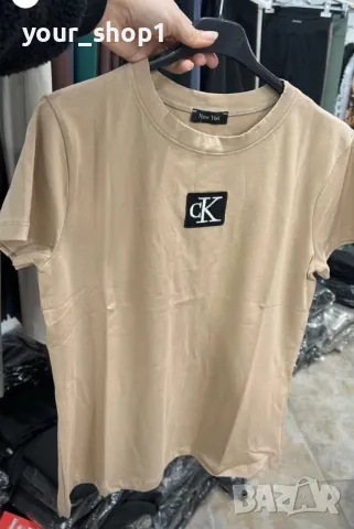 Дамска тениска в бежово/кафяво Calvin Klein , снимка 1