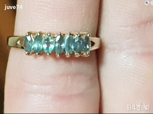 ЗЛАТЕН ПРЪСТЕН С ЕСТЕСТВЕНИ АЛЕКСАНДРИТИ  СЕРТИФИКАТ, снимка 3 - Пръстени - 53048120