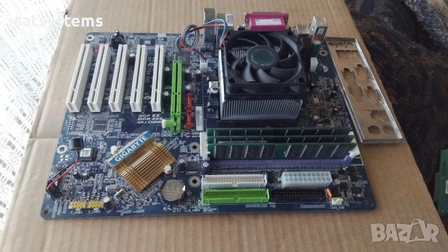 Дънна платка Gigabyte GA-K8NS Socket 754 CPU+FAN+RAM, снимка 5 - Дънни платки - 52264657