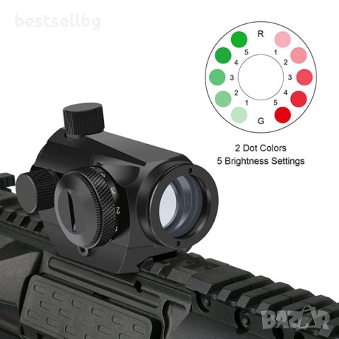 Малък тактически мерник бързомер 1х20 бързо закрепване пистолет пушка, снимка 2 - Оборудване и аксесоари за оръжия - 35888258