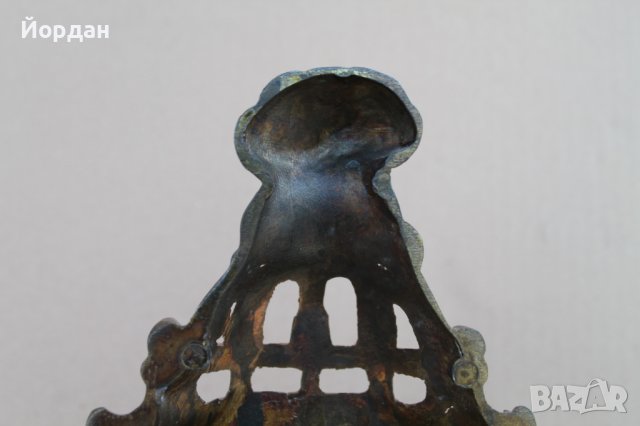 Немски механичен часовник бронз с позлата, снимка 10 - Антикварни и старинни предмети - 41374315