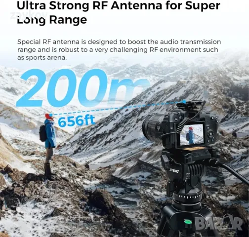 Безжична петлична микрофонна система NearStream, снимка 8 - Друга електроника - 48468357