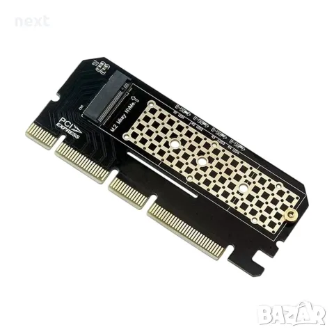 Преходник PCIe към M.2 NVMe M-Key адаптер за SSD 2230/2242/2260/2280, PCI-E x4/x8/x16, снимка 3 - Кабели и адаптери - 56075221