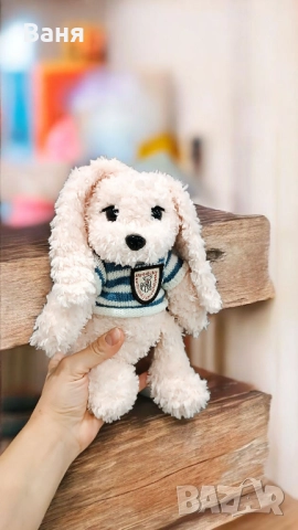 Ръчно плетено зайче, снимка 2 - Плюшени играчки - 52260226