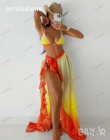 Секси дамски бански костюм от три части , снимка 6 - Бански костюми - 50539899