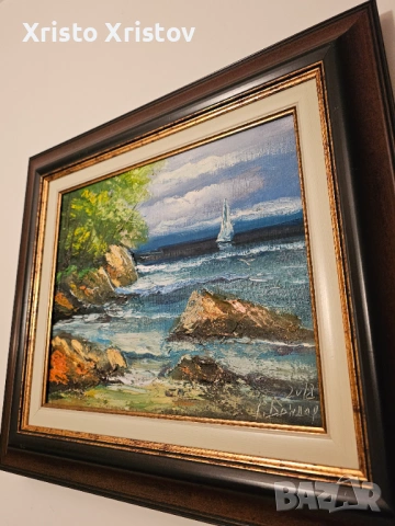 Картина мордси бряг -Масло, снимка 3 - Картини - 53034036