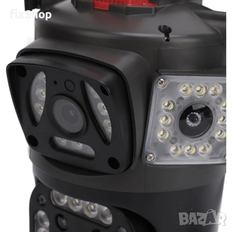 V380-A14 WIFI ТРОЙНА IP Камера ( APP:V380) Въртяща водоустойчива WiFi камера с 3 обектива, снимка 4 - Друга електроника - 53194650