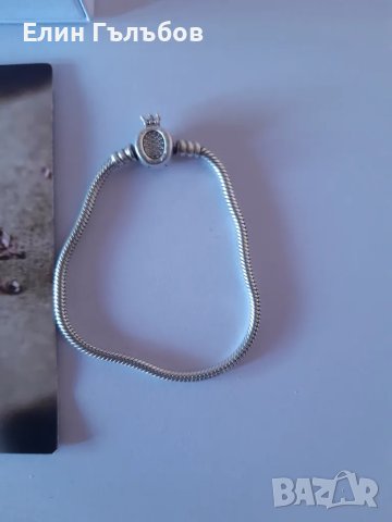 Гривна PANDORA, оригинална сребърна, снимка 10 - Гривни - 50299398