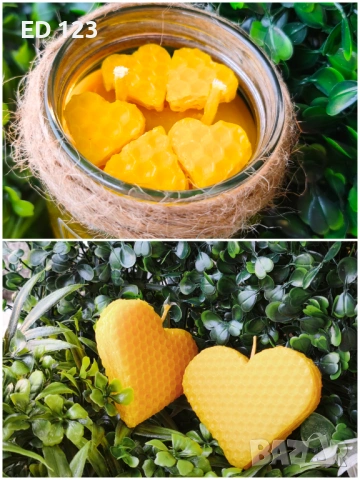 Свещи -Свети Валентин- от натурален пчелен восък, снимка 10 - Други - 53230948