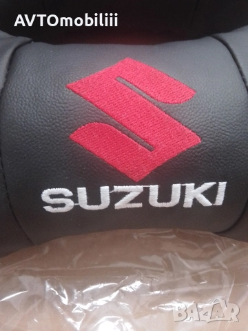 Хубави изцяло кожени възглавнички с бродирано лого Suzuki, снимка 2 - Аксесоари и консумативи - 52816273
