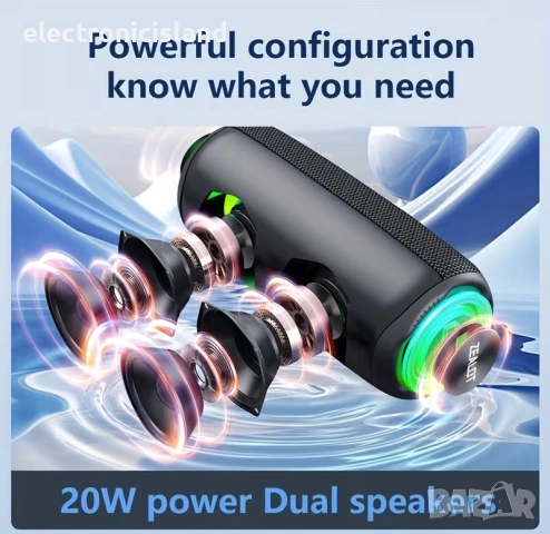 🎤 ПАРТИ В ДЖОБА! Преносима Караоке Стерео Колона ZEALOT MP2 20W LED + 2 Безжични Микрофона комплект, снимка 2 - Bluetooth тонколони - 53835713