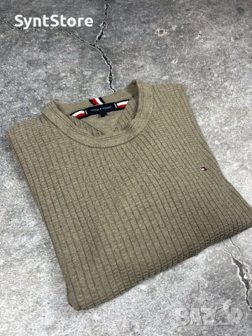 Мъжка блуза Tommy Hilfiger – Вафлена плетка, снимка 8 - Пуловери - 53439372