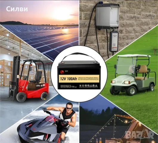 LifePo4 акумулатор 12V 100Ah 1280W , 12,8В 100Ах 1280Ват часа литиевойонна батерия с дисплей, снимка 7 - Къмпинг осветление - 51145203