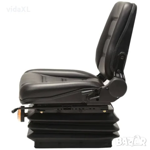 vidaXL Седалка за мотокар и трактор, с въздушно окачване, черна（SKU: 142319）, снимка 2 - Други - 56063220