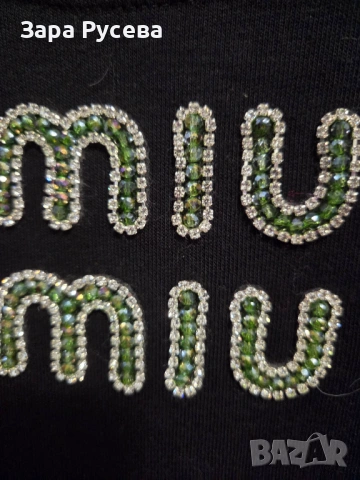 Miu miu пуловер кристални камъни, снимка 4 - Блузи с дълъг ръкав и пуловери - 53227895