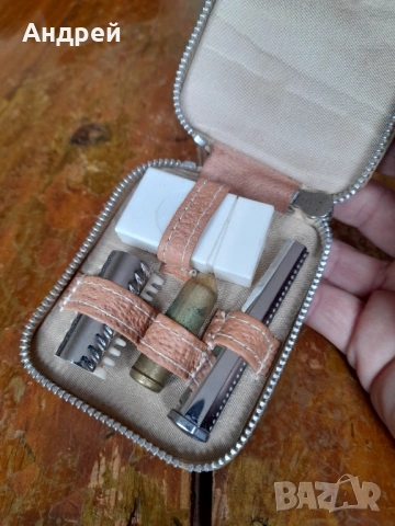 Стар мъжки несесер за бръснене #5, снимка 3 - Други ценни предмети - 53622255