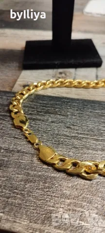 Мъжки , масивен, позлатен ланец ! Отлично PVD златно покритие !, снимка 2 - Колиета, медальони, синджири - 49089877