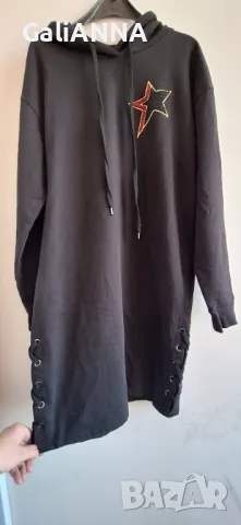 СТРАХОТНА РОКЛЯ ТУНИКА С КАЧУЛКА 2XL, снимка 2 - Рокли - 50132575