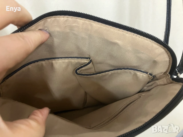 Дамска чанта за през рамо от еко-кожа - тъмносин цвят, снимка 5 - Чанти - 53538766