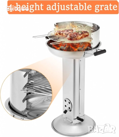 Колонна скара Bavaria на дървени въглища от неръждаема стомана, снимка 4 - Други - 52716359