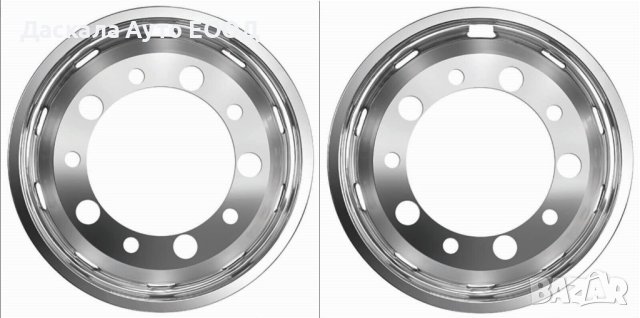1бр. предни тасове тас за джанти от неръждаема стомана 22.5" за камион, снимка 2 - Аксесоари и консумативи - 41777817