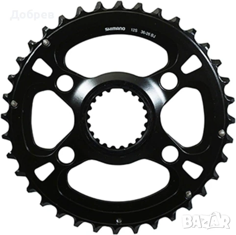 Плочи двойка 36/26 зъба за курбели Shimano серии XT FC M8100, SLX М7100 и Deore М6100 и спейсер, снимка 3 - Части за велосипеди - 51287713