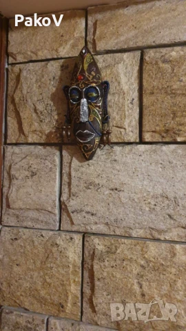 Екзотична дървена маска за стена, снимка 2 - Декорация за дома - 51130854