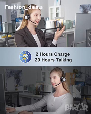 Нови Безжични слушалки с микрофон шумопотискане за обаждания работа , снимка 5 - Bluetooth слушалки - 40410759