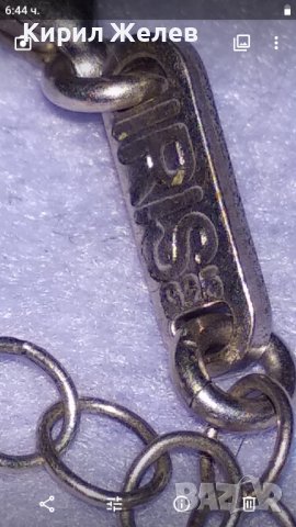 IRIS 925 МАРКОВА ЕМАЙЛИРАНА СРЕБЪРНА ВИНТИДЖ АРТ ГРИВНА СРЕБРО 925 ЮВЕЛИРНА РЪЧНА ИЗРАБОТКА 38737, снимка 5 - Гривни - 41741316