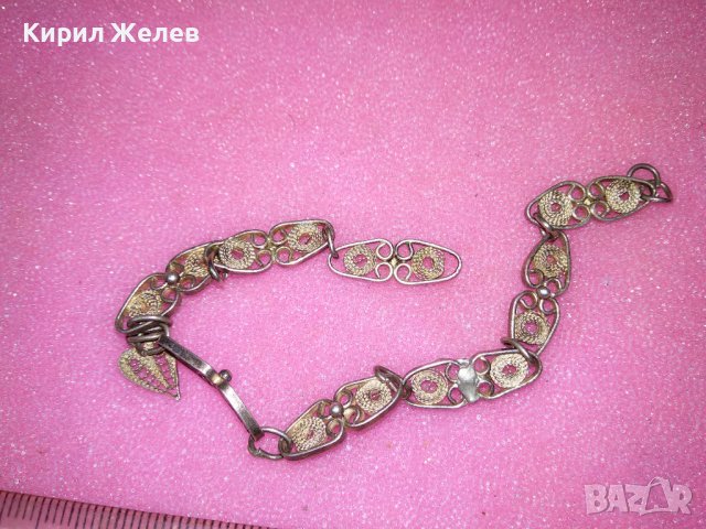 СТАРИННА СРЕБЪРНА ГРИВНА ФИЛИГРАННО СРЕБРО ВИСОКА ПРОБА РЪЧНА МАЙСТОРСКА РЕТРО ИЗРАБОТКА 41950, снимка 13 - Антикварни и старинни предмети - 44393999