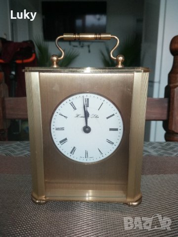 Продавам прекрасен и стилен, часовник на стара, известна марка-HIMLE&SOHNE-Германия.Настолен тип. , снимка 3 - Антикварни и старинни предмети - 42623319