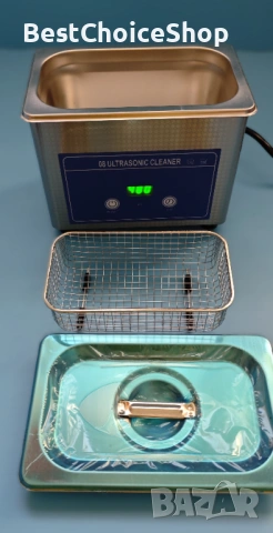 Ултразвукова почистваща вана 0.8L 42KHz 35W с цифров таймер за очила, бижута, часовници