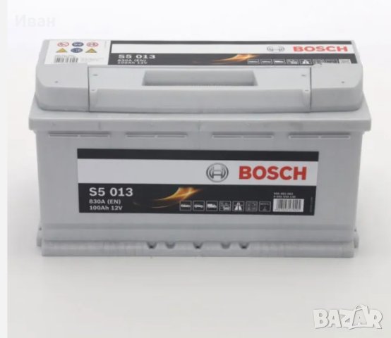 Нови с 3 г. гаранция !!! Стартерен акумулатор Bosch Silver S5 100Ah / 830A