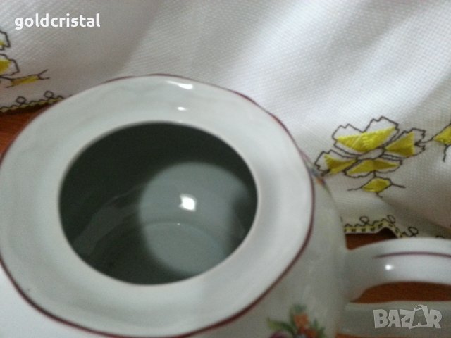 Стар български порцелан сип чайник, снимка 6 - Антикварни и старинни предмети - 41500385