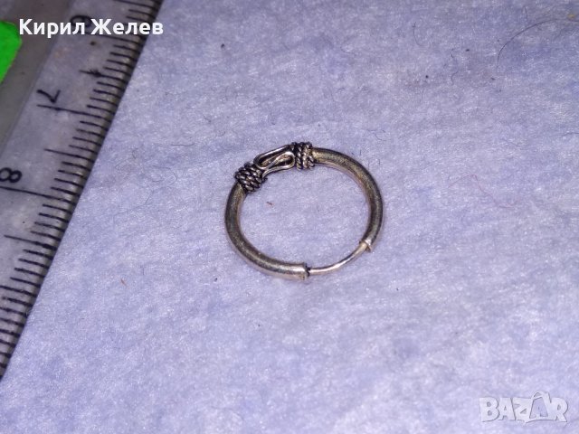 СТАРА СРЕБЪРНА РЕТРО ОБЕЦА ВИСОКА ПРОБА СРЕБРО с ОРНАМЕНТИКА Тип КРАЛСКА ПЛЕТКА 24903, снимка 6 - Антикварни и старинни предмети - 41337098