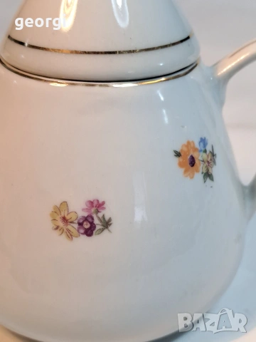 българска порцеланова захарница Коста Йорданов Видин 33/2, снимка 2 - Антикварни и старинни предмети - 53525222